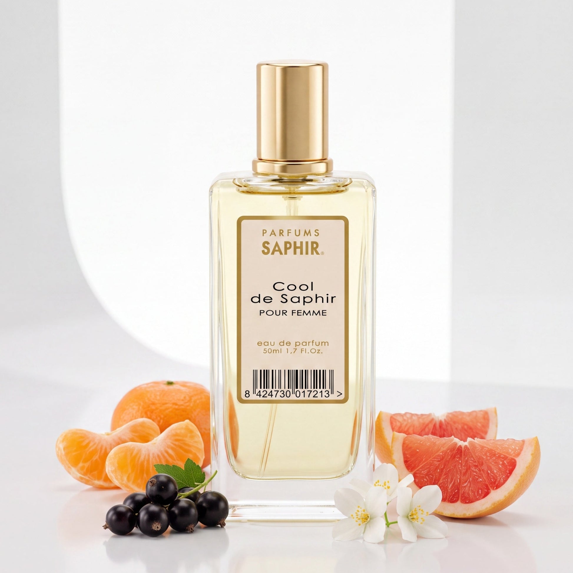 Saphir Parfums 50 ml Flakon. Der Duft Cool de Saphir mit Inhaltsstoffen.