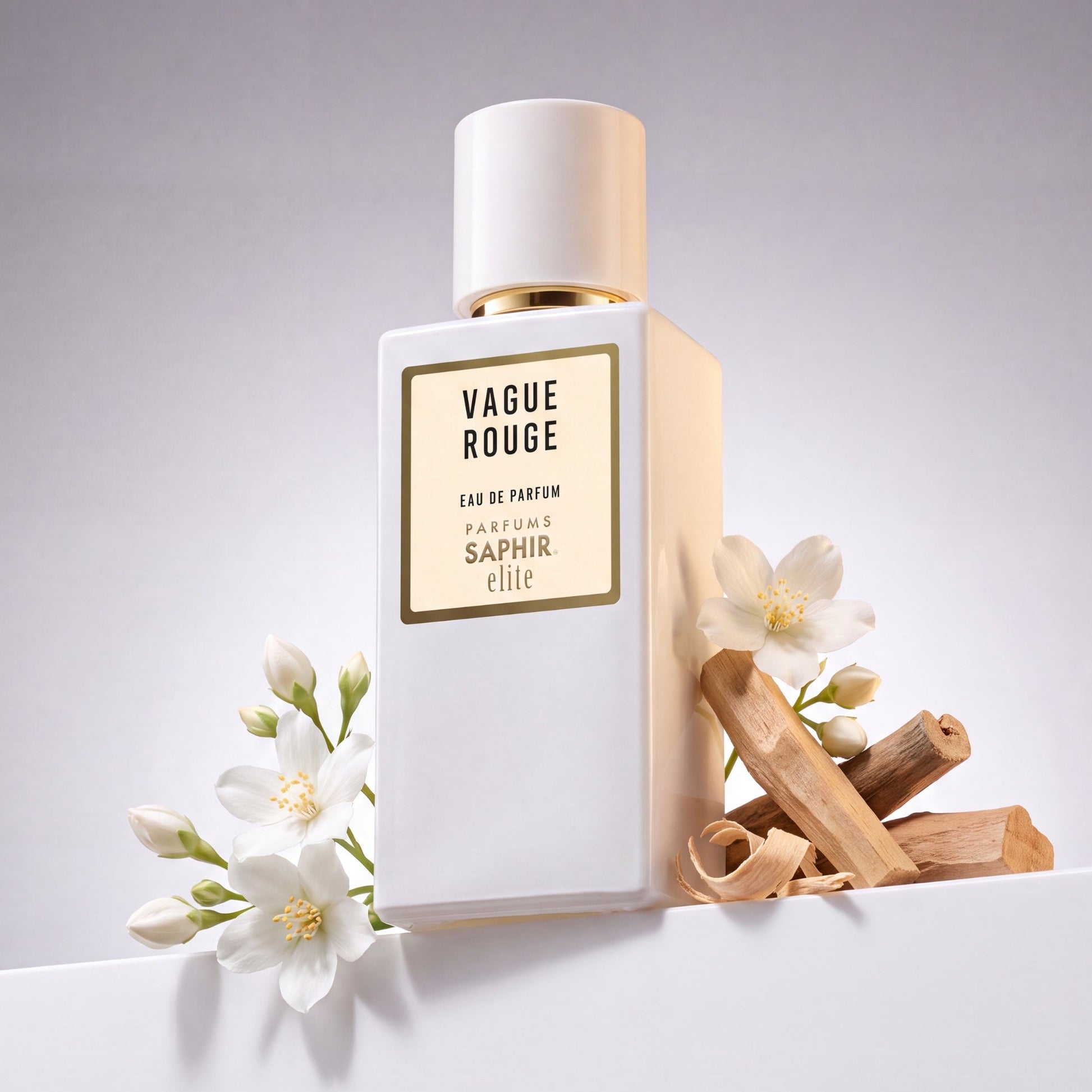 Saphir Parfums Elite Flakon. Der Duft Vague Rouge mit Inhaltsstoffen.