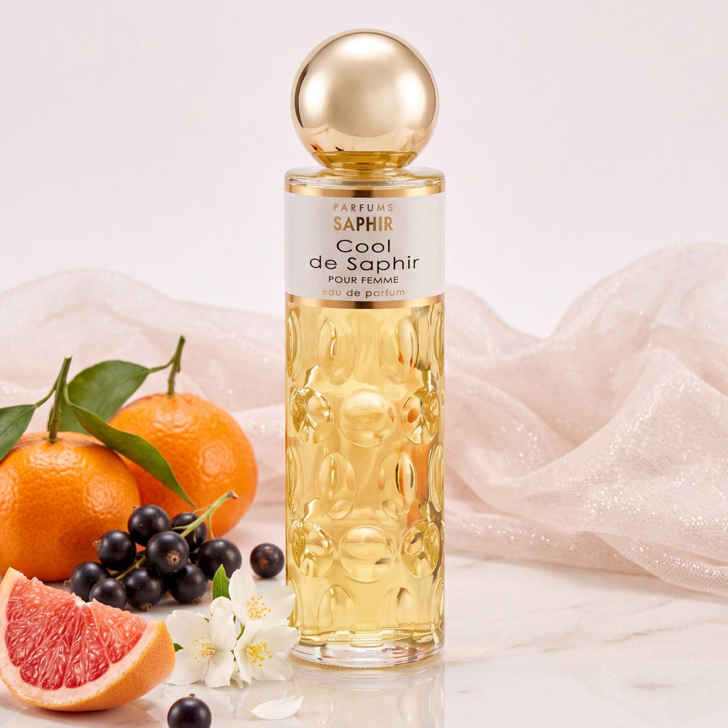 Saphir Parfums 200 ml Flakon. Der Duft Cool de Saphir mit Inhaltsstoffen.