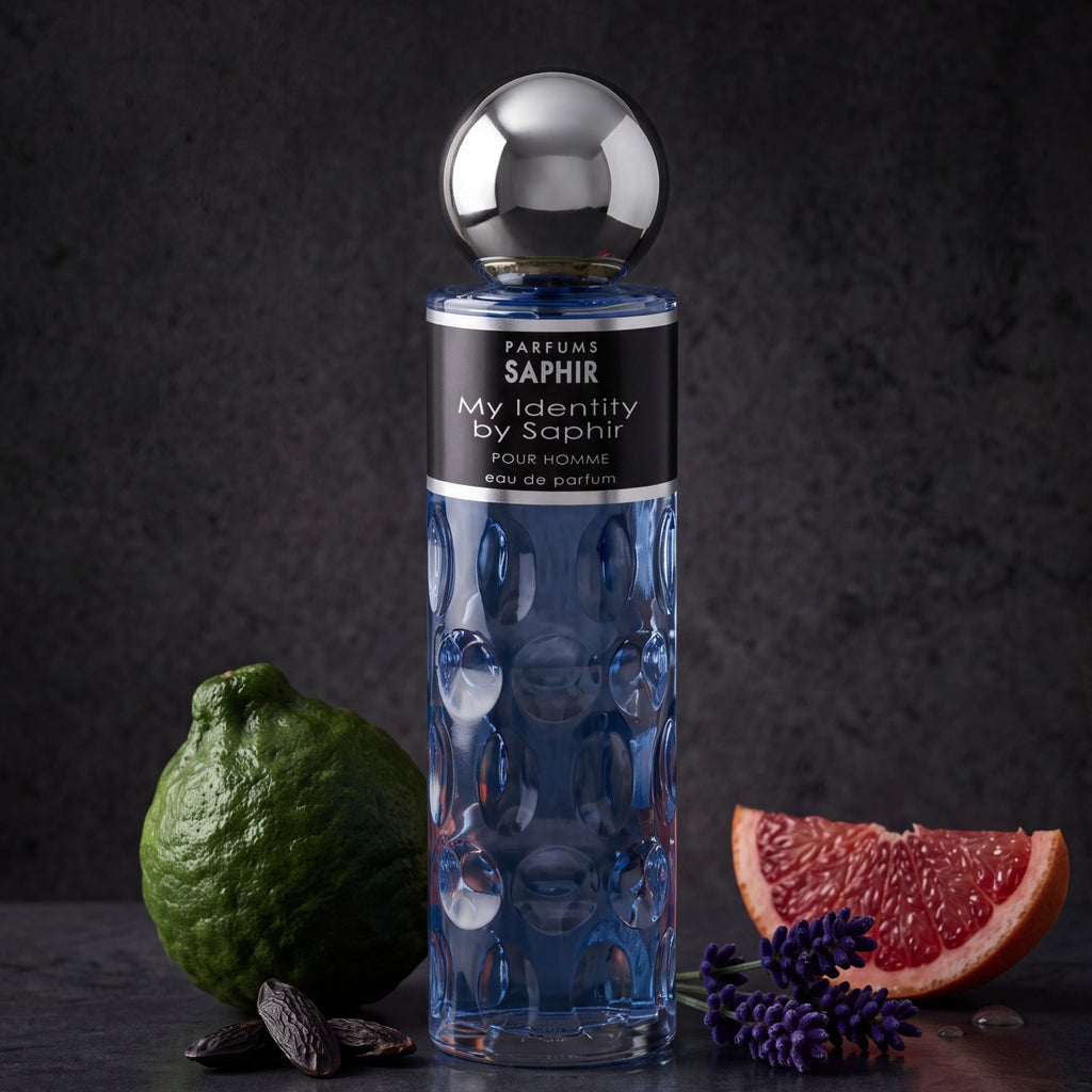 Saphir Parfums 200 ml Flakon. Der Duft My Identity by Saphir mit Inhaltsstoffen.