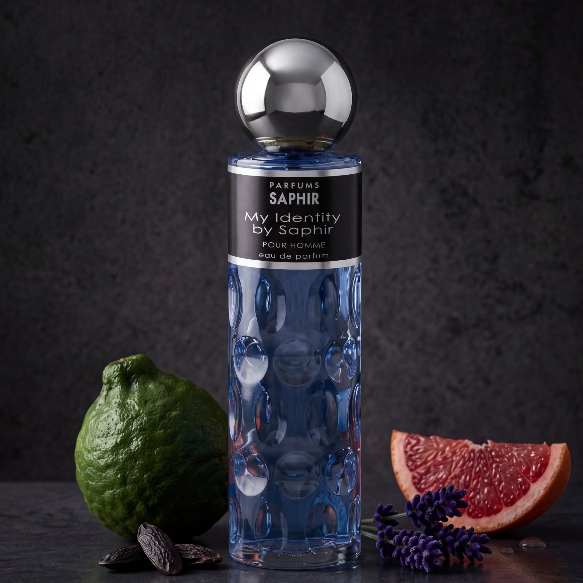 Saphir Parfums 200 ml Flakon. Der Duft My Identity by Saphir mit Inhaltsstoffen.