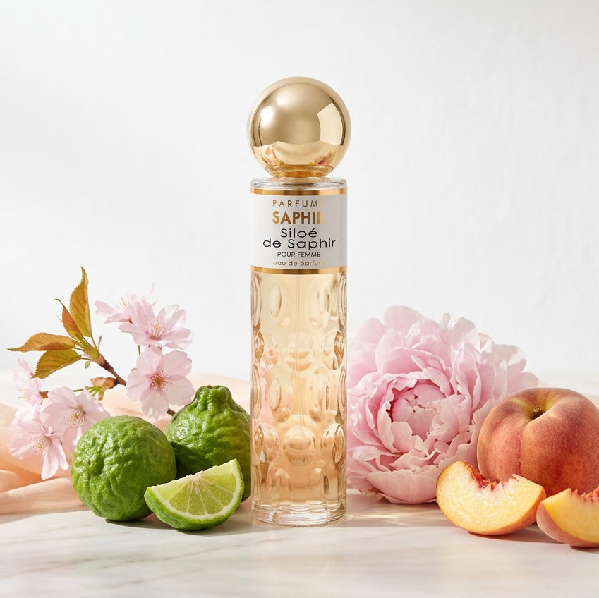 Saphir Parfums 30 ml Flakon. Der Duft Siloé de Saphir mit Inhaltsstoffen.