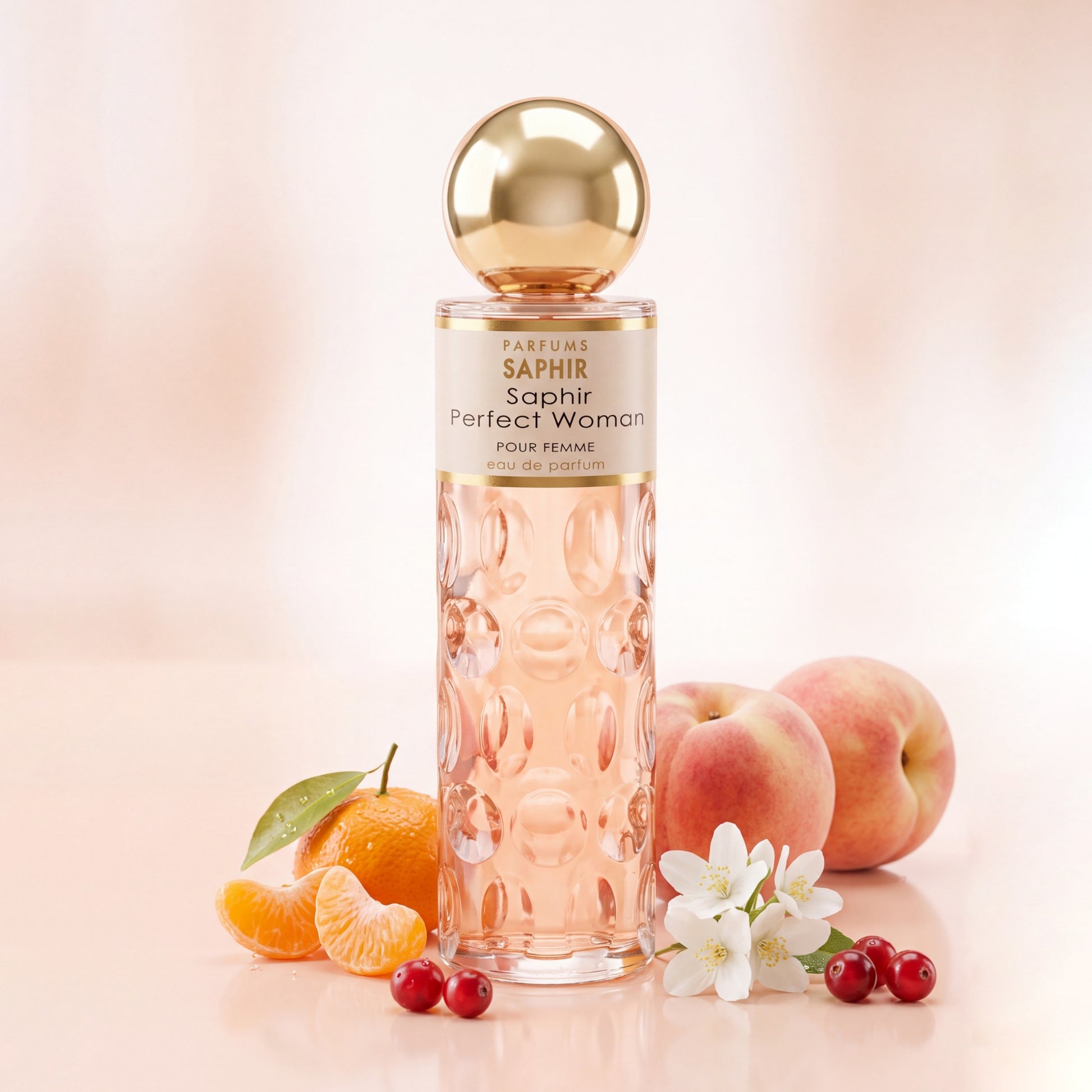 Saphir Parfums 200 ml Flakon. Der Duft Perfect Woman mit Inhaltsstoffen.